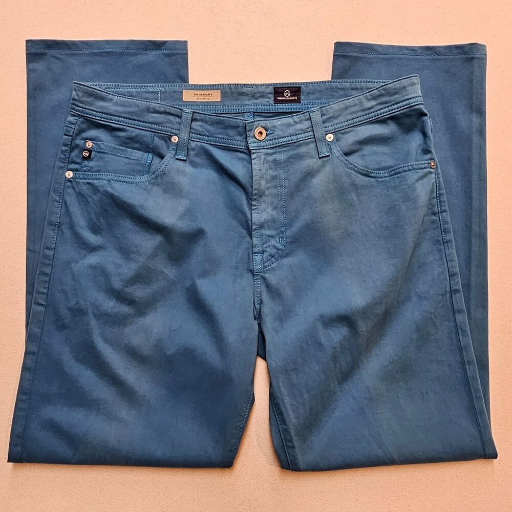 AG Adriano Goldschmied Graduate Tailored Leg Sueded Pants 36/31